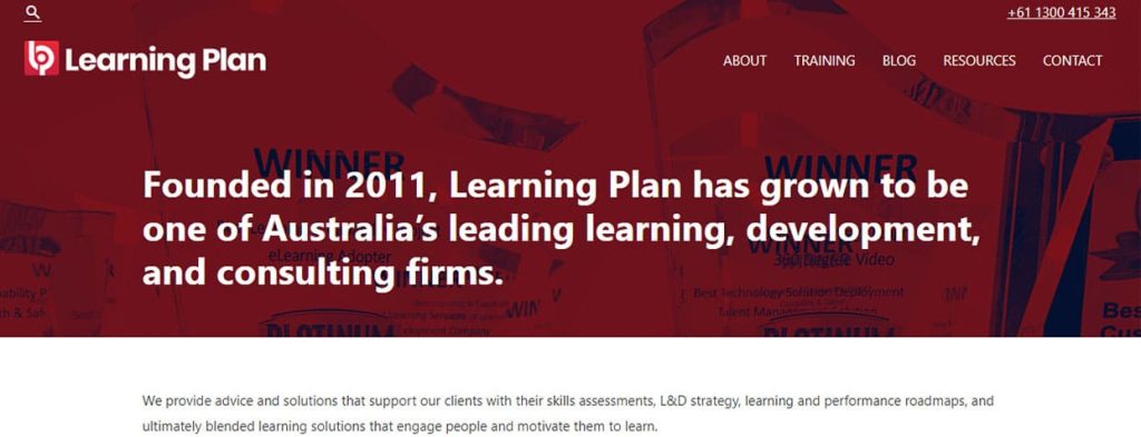 eLearning companies in Australia - Learning Plan
